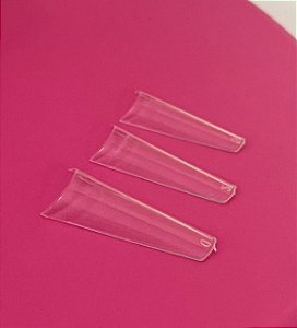 PACOTE TIPS 500UNID. CURVATURA C TRANSPARENTE COM ABS BAILARINA