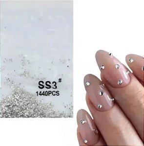 CRYSTAL SS3 PRATA CRYSTAL FLAT BACK