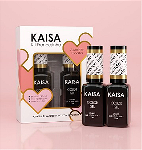 KIT ESMALTE EM GEL KIT FRANCESINHA BRANCO / RENDA KAISA