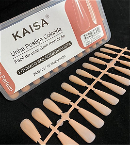 UNHA POSTIÇA COLORIDA BAILARINA REALISTA 240PÇS 10FRMTS