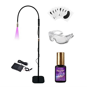 KIT LED SYSTEM LUMINARIA LED UV + ADESIVO MYSTIQUE LED + LED + PADS PRETO