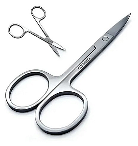 TESOURA PARA SOBRANCELHAS INOX PLIN