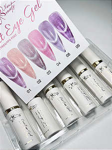 KIT ESMALTE EM GEL MAGNETICO CAT EYE NICE BEAUTY 6UND