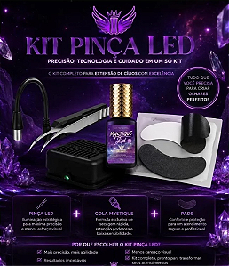 KIT PINCA DE LED / CURA UV SEM FIO COM PEDAL - PRETO