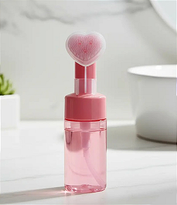 PUMP ESPUMADOR ESCOVA SILICONE CORAÇÃO