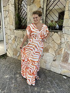 Vestido longo estampado