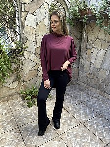 Blusa bata manga longa de viscolycra