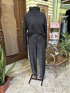 Conjunto trico mousse gola