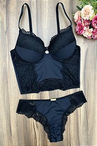 CONJUNTO CROPPED EM RENDA (Tamanho M)