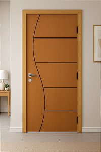 Folha de Porta com Friso Decorativo 82x210