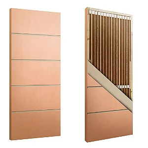 Folha de Porta HDF Curupixa com Friso Decorativo 72x210 cm