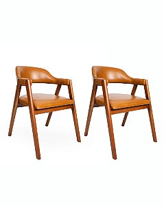 Kit 2 Cadeiras Olívia (Canela F910/C910/B910)