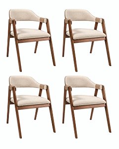 Kit 4 Cadeiras Olívia (Canela F563/C552/B552)