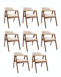 Kit 8 Cadeiras Olívia (Canela F563/C552/B552)