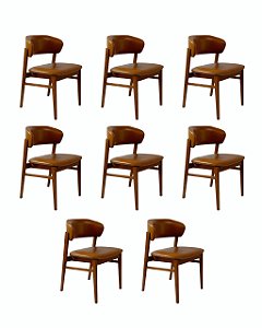 Kit 8 Cadeiras Charlotte (Canela 910)