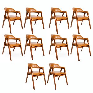 Kit 10 Cadeiras Olívia (Canela F910/C910/B910)