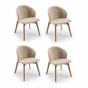 Kit 4 Cadeiras Sofia (Amêndoa 914)