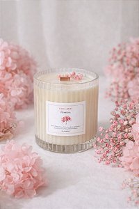 VELA AROMÁTICA VIDRO CANELADO | LINHA PREMIUM -220ML