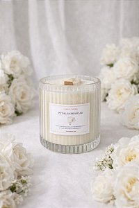 VELA AROMÁTICA VIDRO CANELADO | LINHA PREMIUM -220ML