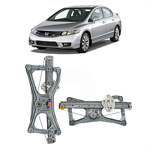 Máquina Vidro S/ Motor Dianteiro Esquerdo New Civic