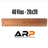 BARRAMENTO DE COBRE ARP 40 VIAS - 20X20  PAR