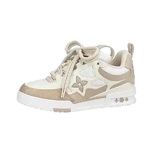 Tênis Louis Vuitton LV Skate Sneaker Beige e Branco