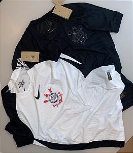 Camisas Corinthians Jogador Preto e Branco (PRONTA ENTREGA)