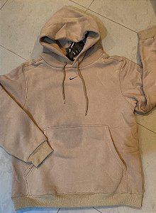 Moletom Nike Sportswear Mini Swoosh bege, tamanho G