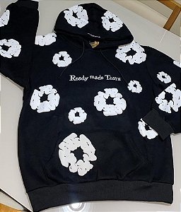 Moletom Denim Tears Cotton Wreath x ready made preta - PRONTA ENTREGA
