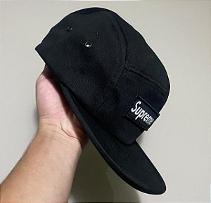 Boné Supreme Camp Cap Preto - PRONTA ENTREGA