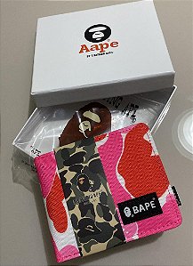 Carteira Bape Rosa, Lina Aape - Pronta Entrega