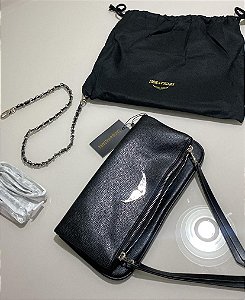 Bolsa Zadig&Voltaire Clutch Rock Nano Preta Pronta Entrega