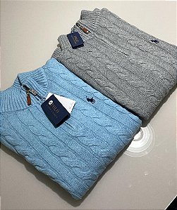 Polo Ralph Lauren Quarter Zip Cable Knit Sweater - PRONTA ENTREGA