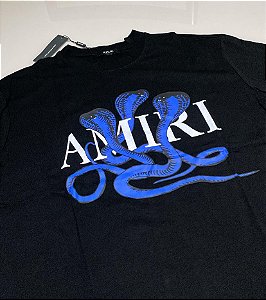 Camiseta Amiri Glitter Snake Logo Tee - PRONTA ENTREGA