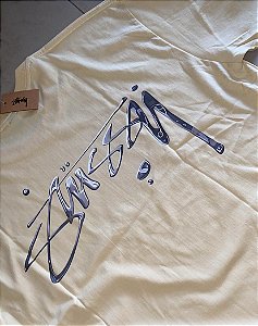 Camiseta Stüssy Arachnid Pigment Dyed Off White - PRONTA ENTREGA