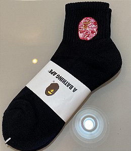 Meia BAPE estampa rosa - PRONTA ENTREGA
