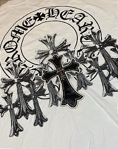 Camiseta Chrome Hearts Cross Branca - PRONTA ENTREGA