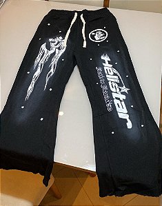 Calça Hellstar black flare studios - PRONTA ENTREGA