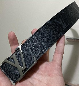 Cinto Louis Vuitton couro preto (PRONTA ENTREGA)