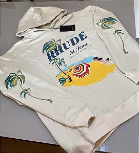 Moletom RHUDE Beach Club Hoodie OVER- Vintage White PRONTA ENTREGA