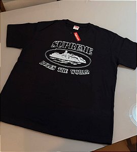 Camiseta Corteiz x Supreme Rules The World