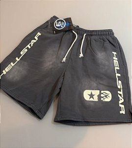 Bermuda Hellstar Studios Shorts cinza PRONTA ENTREGA