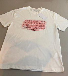 Camiseta Maison Margiela White Numeric PRONTA ENTREGA