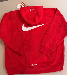Blusa Moletom Supreme x Nike Air Max Vermelho - PRONTA ENTREGA