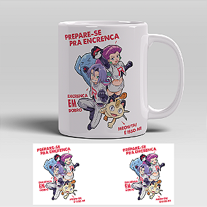 Caneca Equipe Rocket - Pokémon - Caneca de Cerâmica 340ml