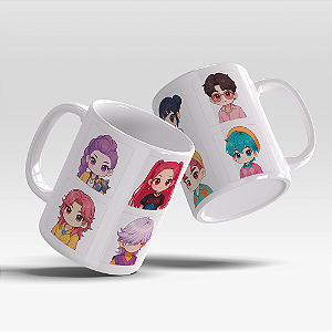 Caneca Huntrix - K-Pop Demon Hunters - Saja Boys  -  Caneca de Cerâmica 340ml