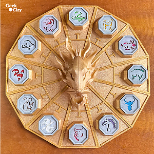 Kit com 12 Talismãs de As aventuras de Jackie Chan com Base para colocá-los - Impressão 3D