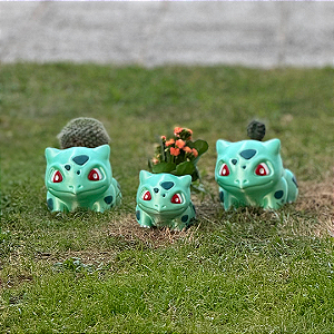 Vaso de plantas Suculentas Bulbassauro Impressão 3D - Pokémon para Jardim e Mesa - Envio Rápido