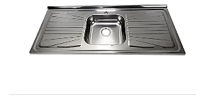 PIA INOX COM CUBA SIMPLES FABRINOX 1,50X52