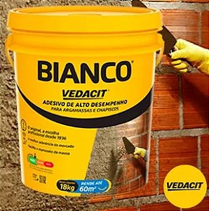 VEDACIT BRANCO ADESIVO PARA ARGAMASSA E CHAPISCO 18KG — BALDE — OTTO BAUMGART